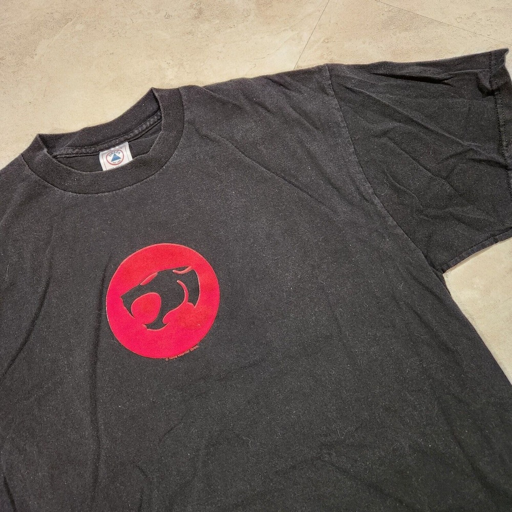 VTG 90s Thundercats Mens Adult L Large Warner Bros 1999 Black Promo Tee T Shirt